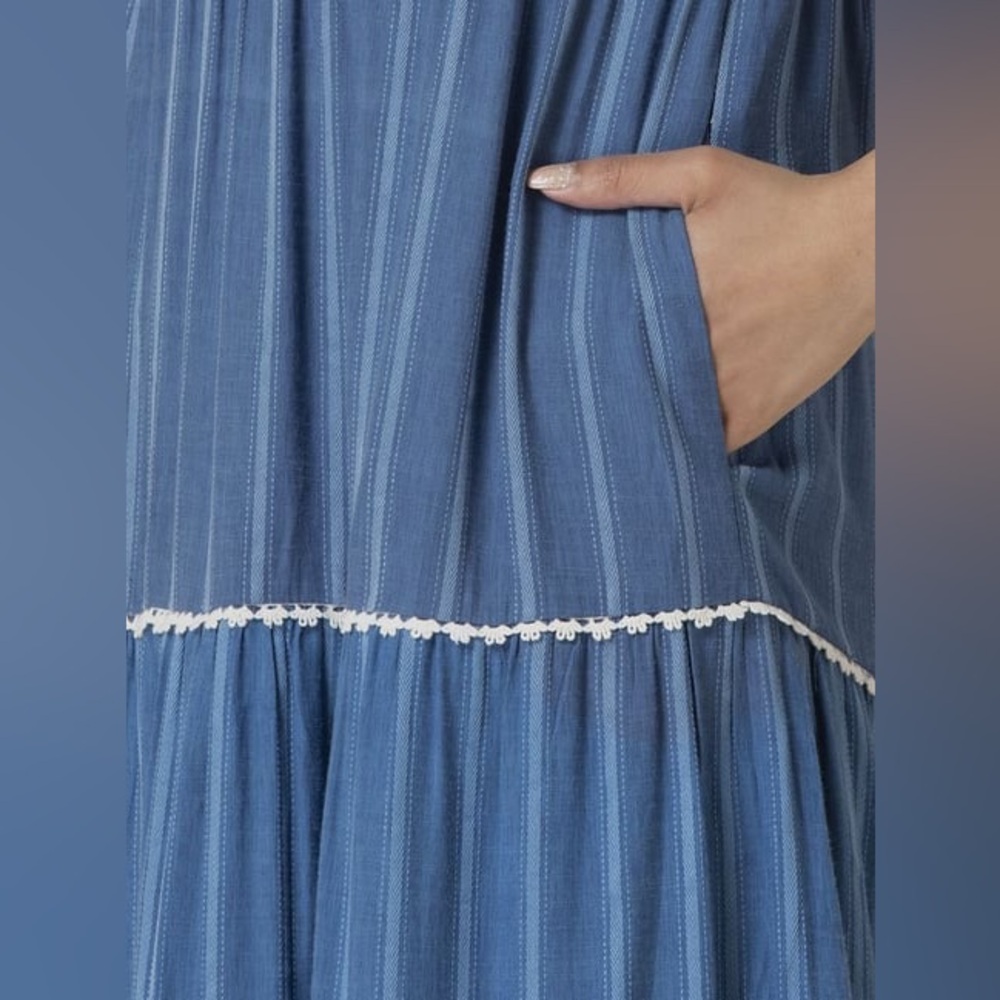 Blue midi dress - Picture 5 of 6